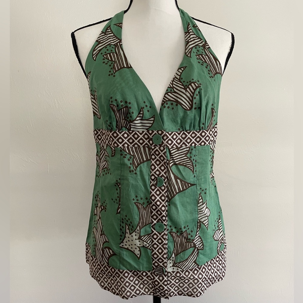 Vintage inspired Earthy Green Tank Top